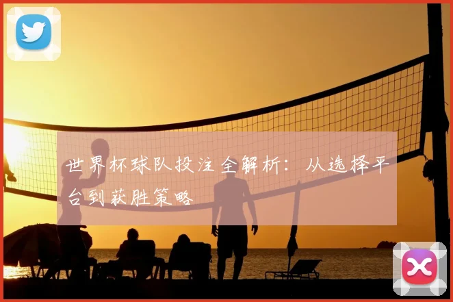 世界杯球队投注全解析：从选择平台到获胜策略